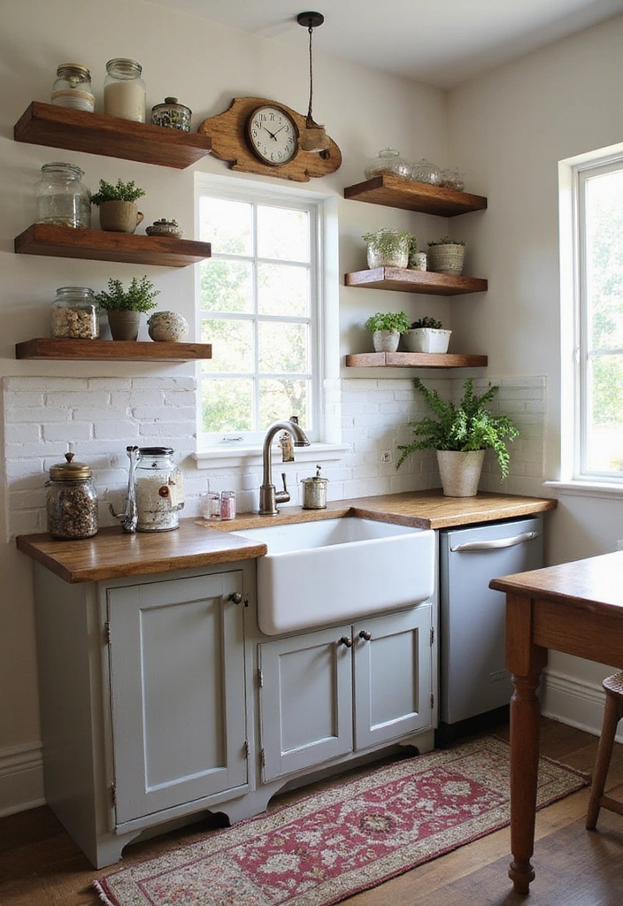 22 Modern Luxury Small Kitchen Ideas - 14. Farmhouse Charm
